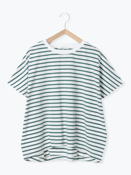 【USAコットン】アソートフレンチスリーブTシャツ（オフホワイト/ホワイト/グレー/ブラック/グリーン）｜Samansa Mos2 blue（サマンサモスモス ブルー）通販