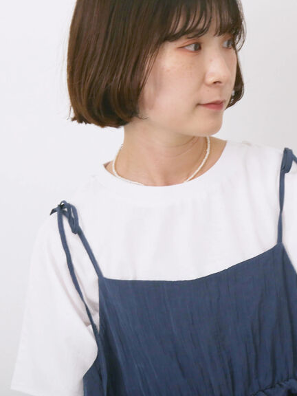 【USAコットン】アソートフレンチスリーブTシャツ（オフホワイト/ホワイト/グレー/ブラック/グリーン）｜Samansa Mos2 blue（サマンサモスモス ブルー）通販