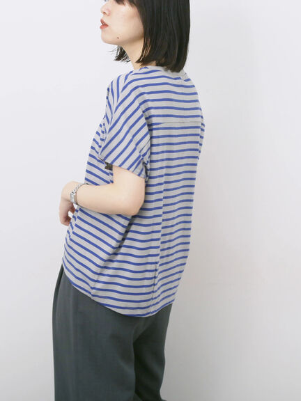 【USAコットン】アソートフレンチスリーブTシャツ（オフホワイト/ホワイト/グレー/ブラック/グリーン）｜Samansa Mos2 blue（サマンサモスモス ブルー）通販
