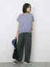 【USAコットン】アソートフレンチスリーブTシャツ（オフホワイト/ホワイト/グレー/ブラック/グリーン）｜Samansa Mos2 blue（サマンサモスモス ブルー）通販