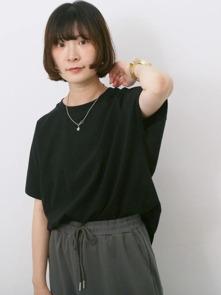 【USAコットン】アソートフレンチスリーブTシャツ（オフホワイト/ホワイト/グレー/ブラック/グリーン）｜Samansa Mos2 blue（サマンサモスモス ブルー）通販