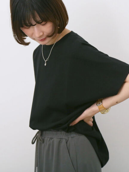 【USAコットン】アソートフレンチスリーブTシャツ（オフホワイト/ホワイト/グレー/ブラック/グリーン）｜Samansa Mos2 blue（サマンサモスモス ブルー）通販