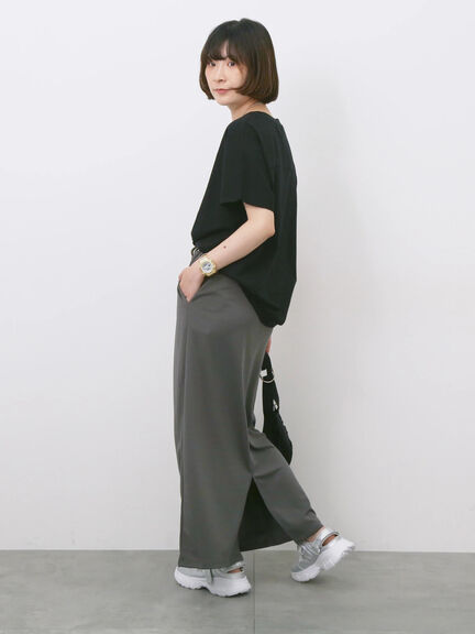【USAコットン】アソートフレンチスリーブTシャツ（オフホワイト/ホワイト/グレー/ブラック/グリーン）｜Samansa Mos2 blue（サマンサモスモス ブルー）通販