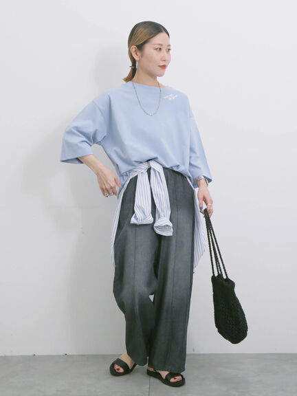◎ポンチロゴ刺繍プルオーバー（オフホワイト/サックスブルー/ＴＯＰグレー）｜Samansa Mos2 blue（サマンサモスモス ブルー）通販