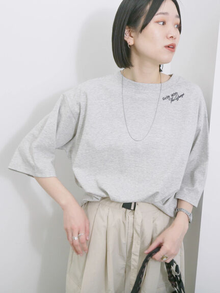 ◎ポンチロゴ刺繍プルオーバー（オフホワイト/サックスブルー/ＴＯＰグレー）｜Samansa Mos2 blue（サマンサモスモス ブルー）通販
