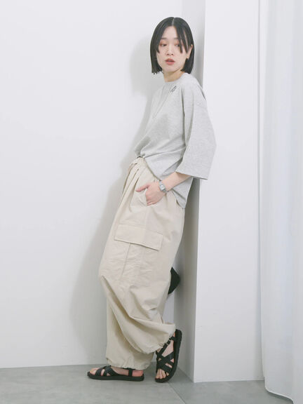 ◎ポンチロゴ刺繍プルオーバー（オフホワイト/サックスブルー/ＴＯＰグレー）｜Samansa Mos2 blue（サマンサモスモス ブルー）通販
