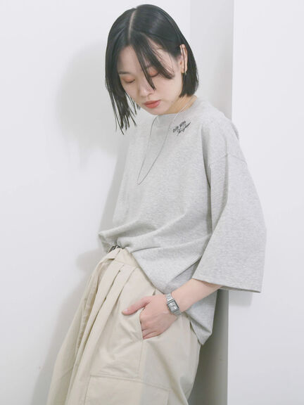 ◎ポンチロゴ刺繍プルオーバー（オフホワイト/サックスブルー/ＴＯＰグレー）｜Samansa Mos2 blue（サマンサモスモス ブルー）通販
