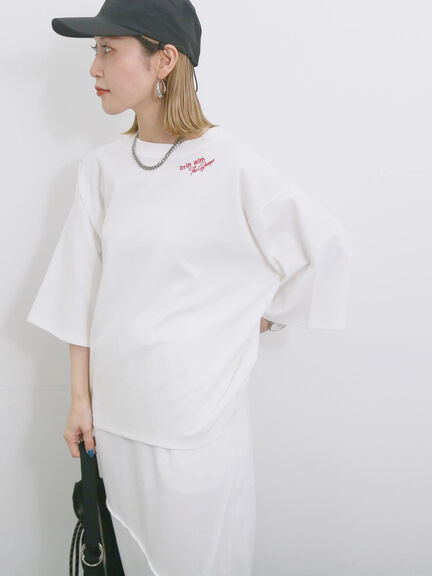 ◎ポンチロゴ刺繍プルオーバー（オフホワイト/サックスブルー/ＴＯＰグレー）｜Samansa Mos2 blue（サマンサモスモス ブルー）通販
