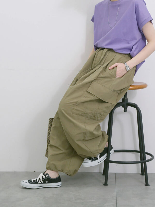 ◎ナイロンカーゴパンツ（カーキ）｜Samansa Mos2 blue（サマンサモスモス ブルー）通販