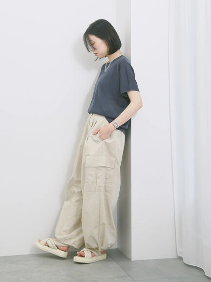 ◎ナイロンカーゴパンツ（ブラック/ライトベージュ/カーキ）｜Samansa Mos2 blue（サマンサモスモス ブルー）通販