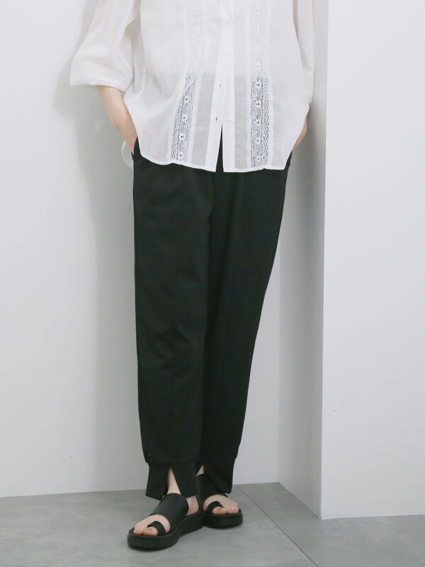 ◎裏毛センタースリットパンツ（ブラック）｜Samansa Mos2 blue（サマンサモスモス ブルー）通販