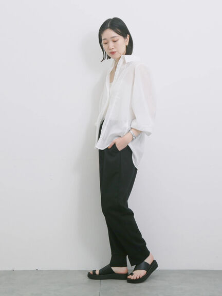 ◎裏毛センタースリットパンツ（チャコールグレー/ブラック/ＴＯＰグレー）｜Samansa Mos2 blue（サマンサモスモス ブルー）通販