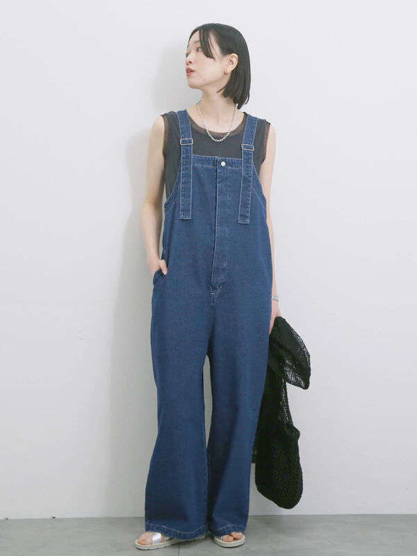 ◎デニムオーバーオール（オフホワイト/ブルー/ネイビー）｜Samansa Mos2 blue（サマンサモスモス ブルー）通販
