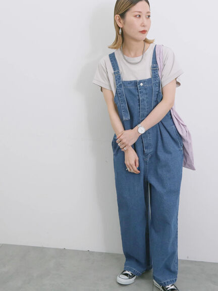 ◎デニムオーバーオール（オフホワイト/ブルー/ネイビー）｜Samansa Mos2 blue（サマンサモスモス ブルー）通販