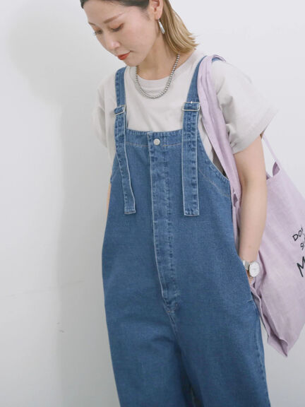 ◎デニムオーバーオール（オフホワイト/ブルー/ネイビー）｜Samansa Mos2 blue（サマンサモスモス ブルー）通販
