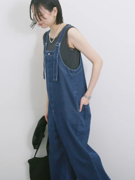 ◎デニムオーバーオール（オフホワイト/ブルー/ネイビー）｜Samansa Mos2 blue（サマンサモスモス ブルー）通販