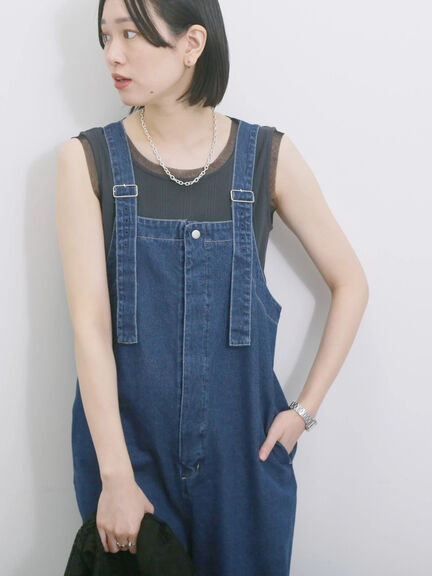 ◎デニムオーバーオール（オフホワイト/ブルー/ネイビー）｜Samansa Mos2 blue（サマンサモスモス ブルー）通販
