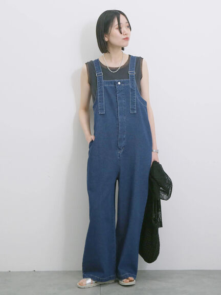 ◎デニムオーバーオール（オフホワイト/ブルー/ネイビー）｜Samansa Mos2 blue（サマンサモスモス ブルー）通販