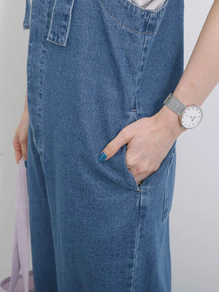 ◎デニムオーバーオール（オフホワイト/ブルー/ネイビー）｜Samansa Mos2 blue（サマンサモスモス ブルー）通販