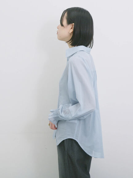 ◎レースシアーブラウス（オフホワイト/ブラック/ブルー）｜Samansa Mos2 blue（サマンサモスモス ブルー）通販