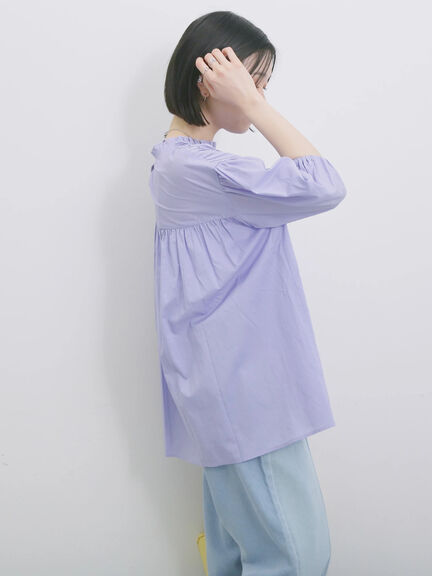 ◎ピンタックギャザーブラウス（オフホワイト/ブラック/ラベンダー）｜Samansa Mos2 blue（サマンサモスモス ブルー）通販