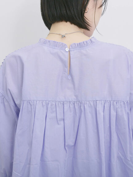 ◎ピンタックギャザーブラウス（オフホワイト/ブラック/ラベンダー）｜Samansa Mos2 blue（サマンサモスモス ブルー）通販