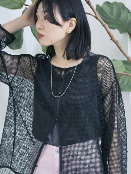 るるる★ehak sopo byｓｍ２★総レース*ショート丈カーデガン カーディガン｜レディースファッション通販のCAN ONLINE SHOP
