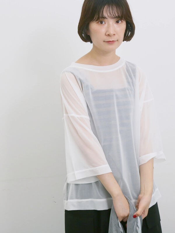 ◎シアープルオーバー（オフホワイト）｜Samansa Mos2 blue（サマンサモスモス ブルー）通販