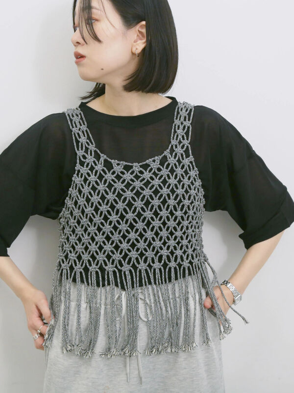 ◎シアープルオーバー（ブラック）｜Samansa Mos2 blue（サマンサモスモス ブルー）通販