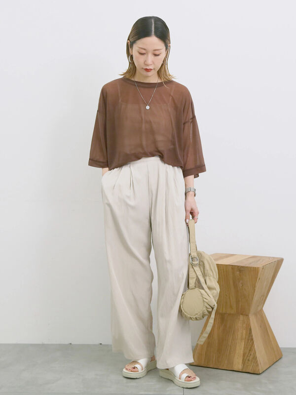 セール】 ◎シアープルオーバー（オフホワイト/ブラック/ブラウン