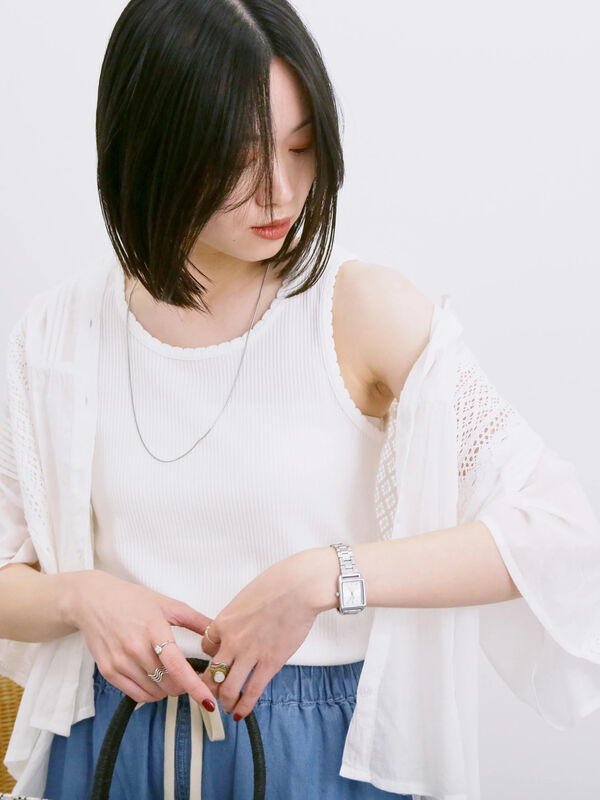 ◎アソートリブタンク（オフホワイト）｜Samansa Mos2 blue（サマンサモスモス ブルー）通販