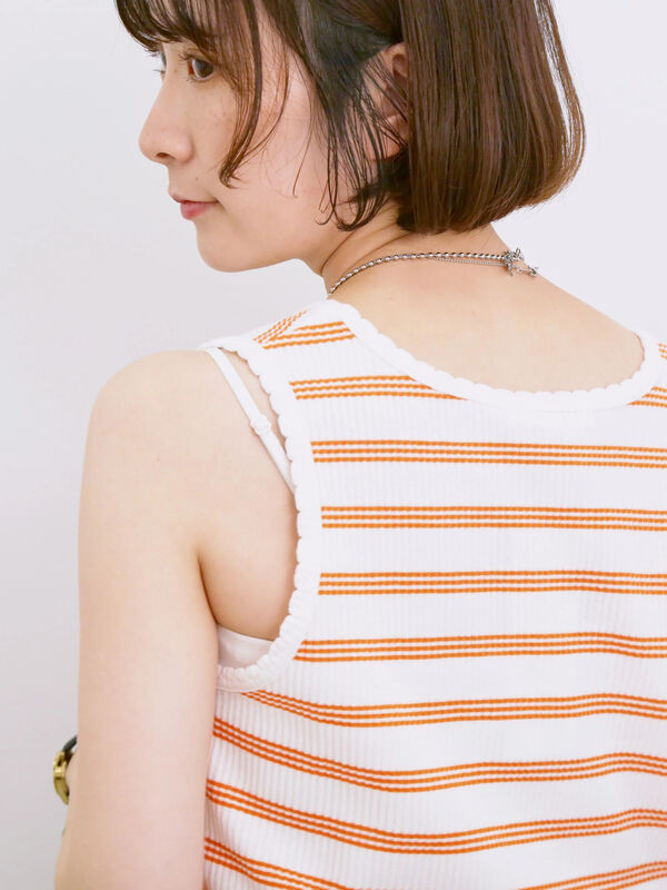 セール】 ◎アソートリブタンク（オフホワイト/ホワイト/ブラック