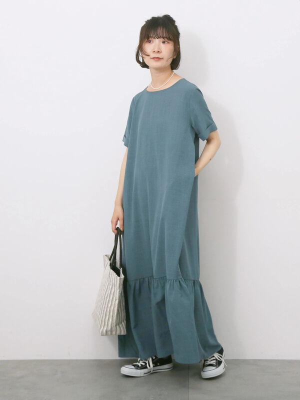 美品】フォクシー リネンワンピース Dress Linen Tiered 40