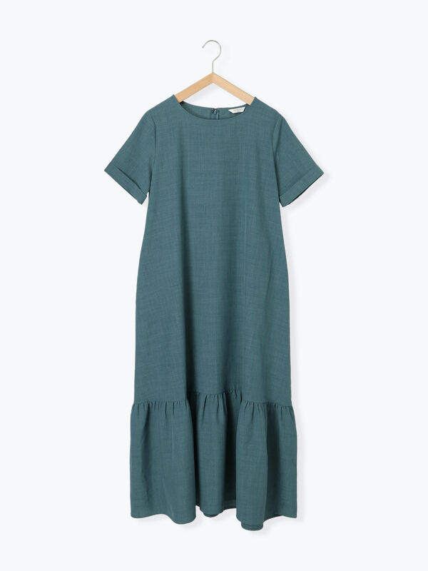 美品】フォクシー リネンワンピース Dress Linen Tiered 40