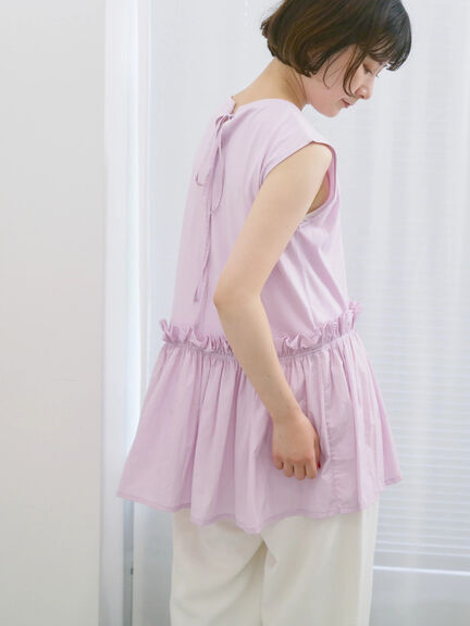 ◎【接触冷感】ドッキングノースリーブプルオーバー（オフホワイト/ブラック/ピンク）｜Samansa Mos2 blue（サマンサモスモス ブルー）通販