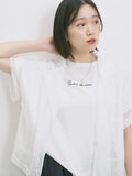 ◎【接触冷感】ロゴプリントチュニック（オフホワイト）｜Samansa Mos2 blue（サマンサモスモス ブルー）通販