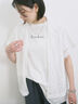 ◎【接触冷感】ロゴプリントチュニック（オフホワイト/ブラック/ベージュ）｜Samansa Mos2 blue（サマンサモスモス ブルー）通販