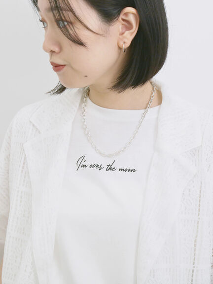 ◎【接触冷感】ロゴプリントチュニック（オフホワイト/ブラック/ベージュ）｜Samansa Mos2 blue（サマンサモスモス ブルー）通販