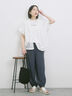 ◎【接触冷感】ロゴプリントチュニック（オフホワイト/ブラック/ベージュ）｜Samansa Mos2 blue（サマンサモスモス ブルー）通販