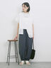 ◎【接触冷感】ロゴプリントチュニック（オフホワイト/ブラック/ベージュ）｜Samansa Mos2 blue（サマンサモスモス ブルー）通販