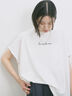 ◎【接触冷感】ロゴプリントチュニック（オフホワイト/ブラック/ベージュ）｜Samansa Mos2 blue（サマンサモスモス ブルー）通販