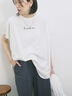 ◎【接触冷感】ロゴプリントチュニック（オフホワイト/ブラック/ベージュ）｜Samansa Mos2 blue（サマンサモスモス ブルー）通販