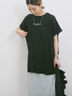 ◎【接触冷感】ロゴプリントチュニック（オフホワイト/ブラック/ベージュ）｜Samansa Mos2 blue（サマンサモスモス ブルー）通販