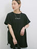 ◎【接触冷感】ロゴプリントチュニック（オフホワイト/ブラック/ベージュ）｜Samansa Mos2 blue（サマンサモスモス ブルー）通販