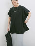 ◎【接触冷感】ロゴプリントチュニック（オフホワイト/ブラック/ベージュ）｜Samansa Mos2 blue（サマンサモスモス ブルー）通販