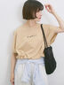 ◎【接触冷感】ロゴプリントチュニック（オフホワイト/ブラック/ベージュ）｜Samansa Mos2 blue（サマンサモスモス ブルー）通販