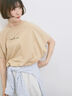 ◎【接触冷感】ロゴプリントチュニック（オフホワイト/ブラック/ベージュ）｜Samansa Mos2 blue（サマンサモスモス ブルー）通販