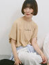◎【接触冷感】ロゴプリントチュニック（オフホワイト/ブラック/ベージュ）｜Samansa Mos2 blue（サマンサモスモス ブルー）通販