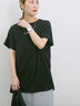 ◎【接触冷感】ロゴプリントチュニック（オフホワイト/ブラック/ベージュ）｜Samansa Mos2 blue（サマンサモスモス ブルー）通販