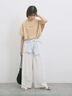 ◎【接触冷感】ロゴプリントチュニック（オフホワイト/ブラック/ベージュ）｜Samansa Mos2 blue（サマンサモスモス ブルー）通販